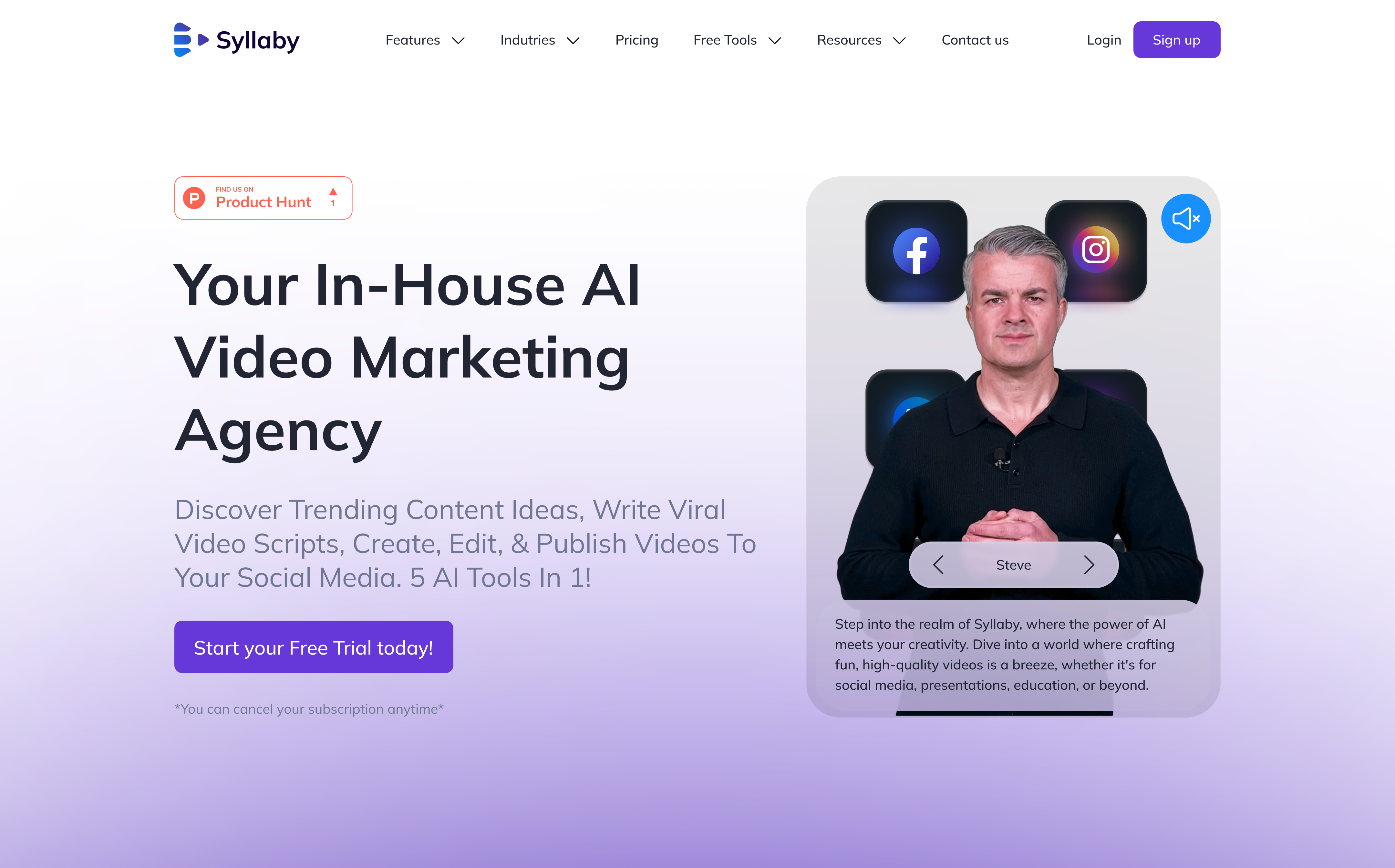 startuptile Syllaby V2.0-Your In-House AI Video Marketing Agency