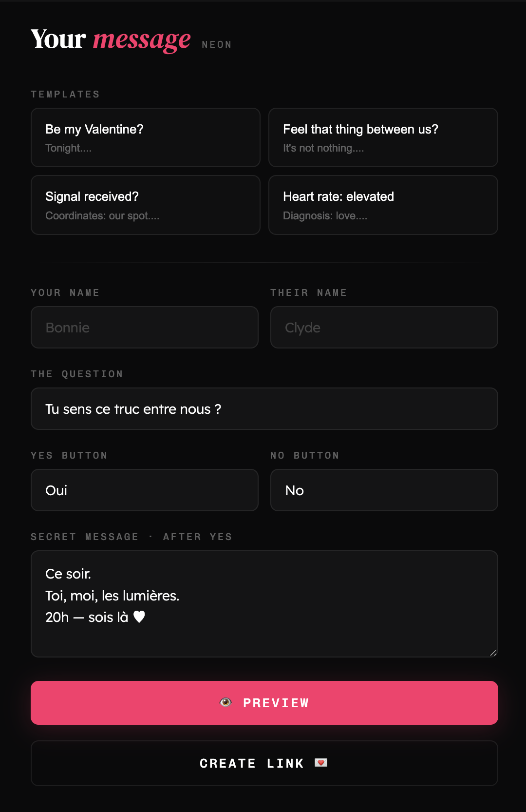 luv.cards - Screenshot 4 showing product features and functionality