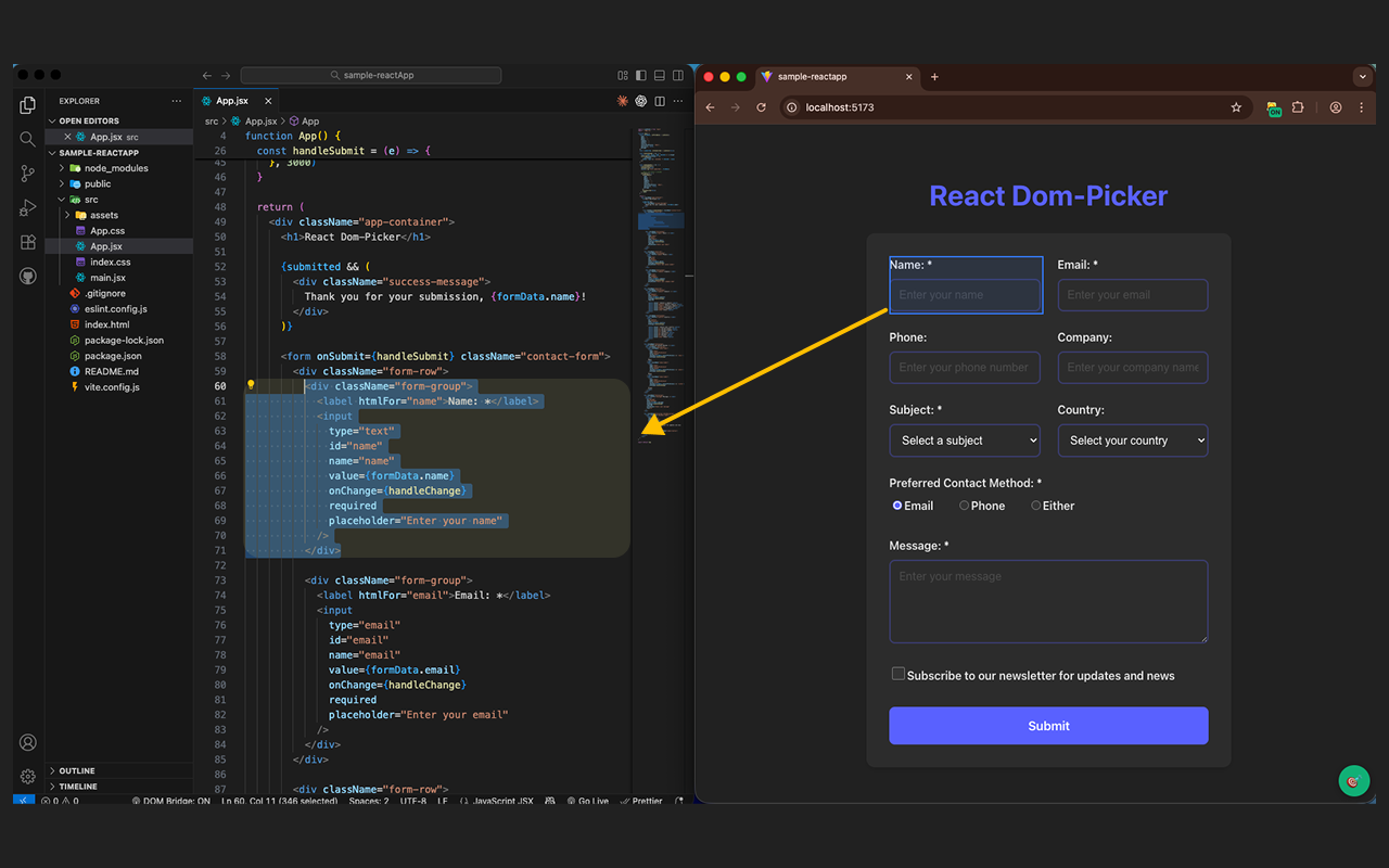 React-DomPicker gallery image