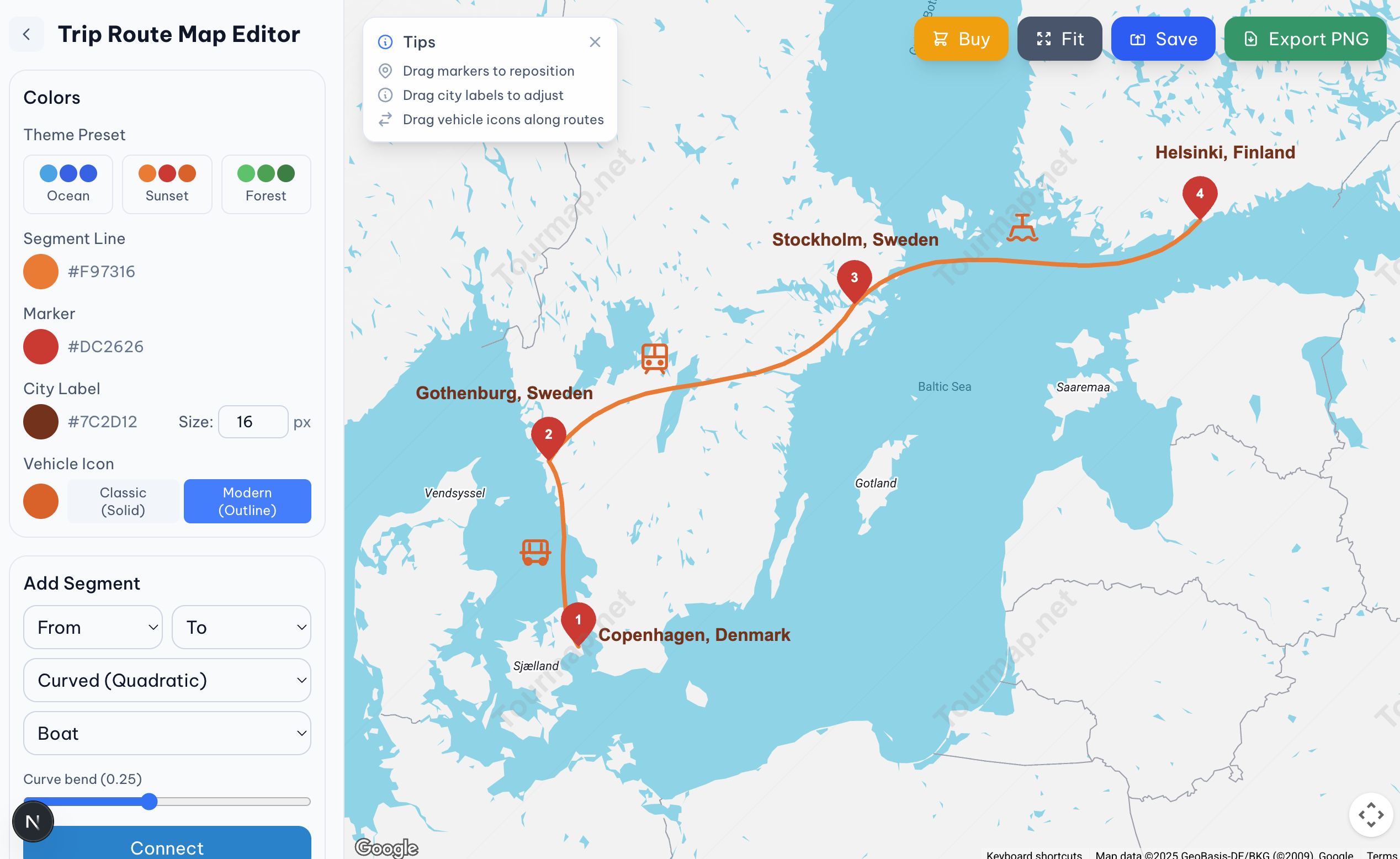 TourMap - Product Hunt launch logo and brand identity