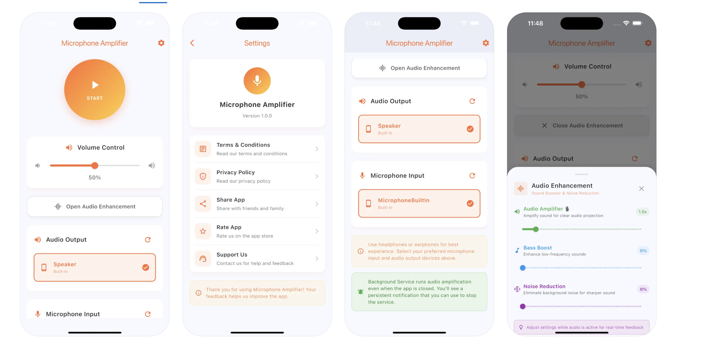 Усилитель микрофона: аудио-бустер в реальном времени - Amplify Sound 5x.Шумоподавление и повышение баса. медиа 1