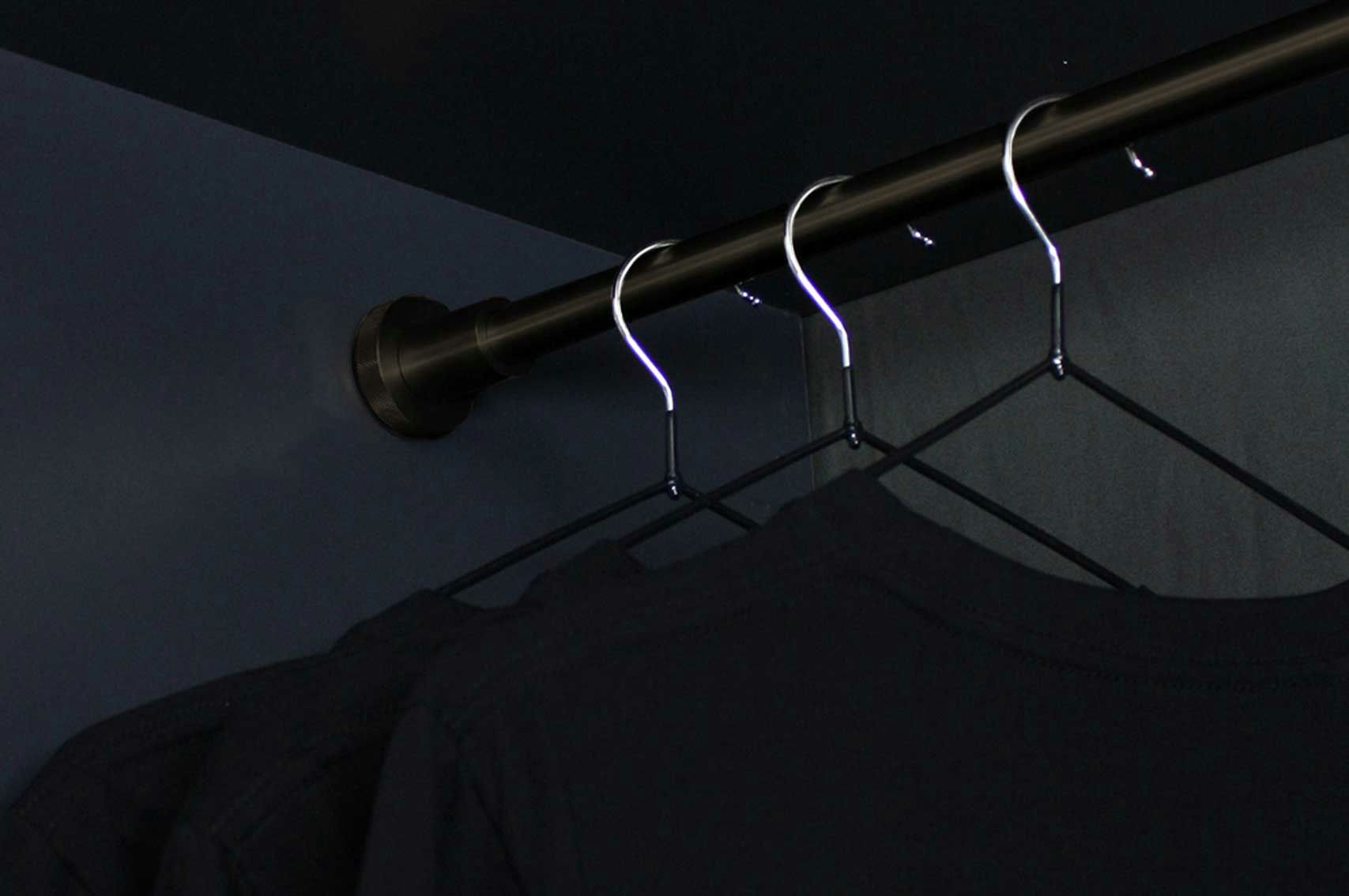 Maddox Wardrobe Rail Blackened Brass gallery image