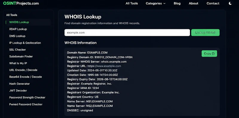 OSINT Projects screenshot 3