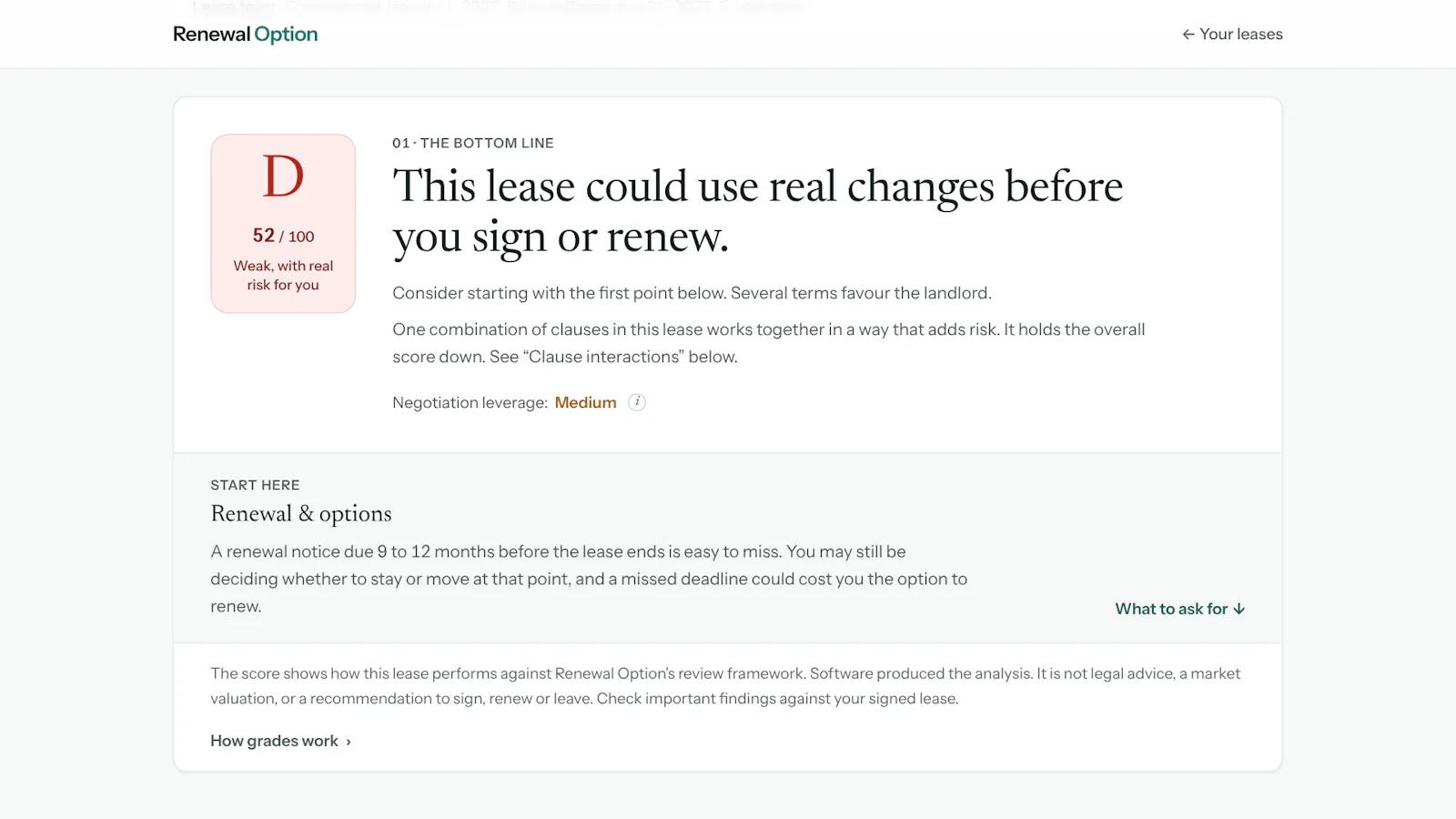 Renewal Option screenshot 4