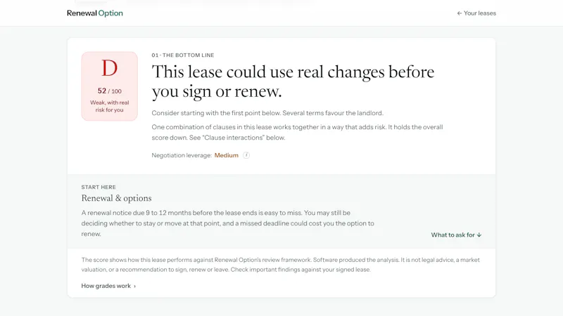 Renewal Option screenshot 4