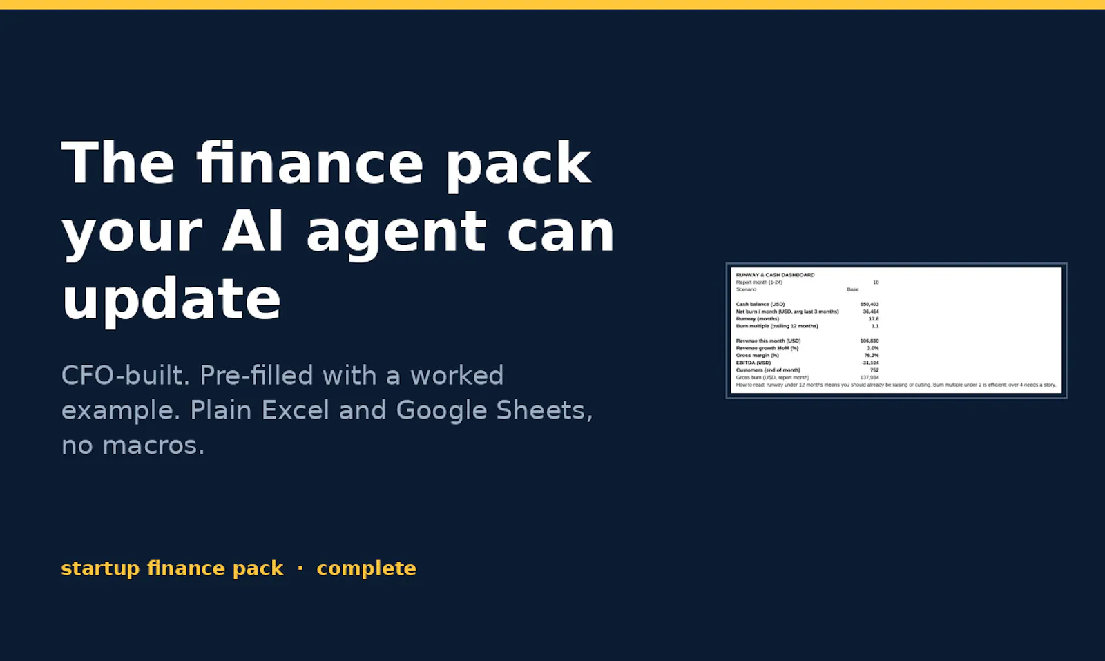 Startup Finance Pack screenshot 1