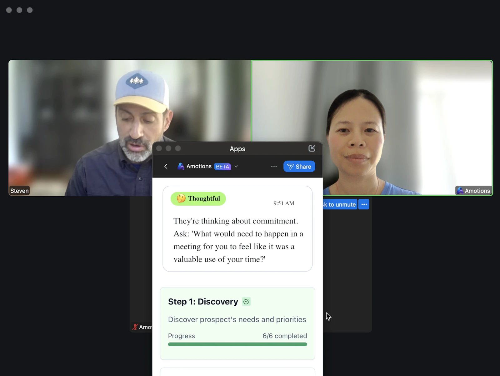 Emotional intelligence AI for live calls screenshot 2