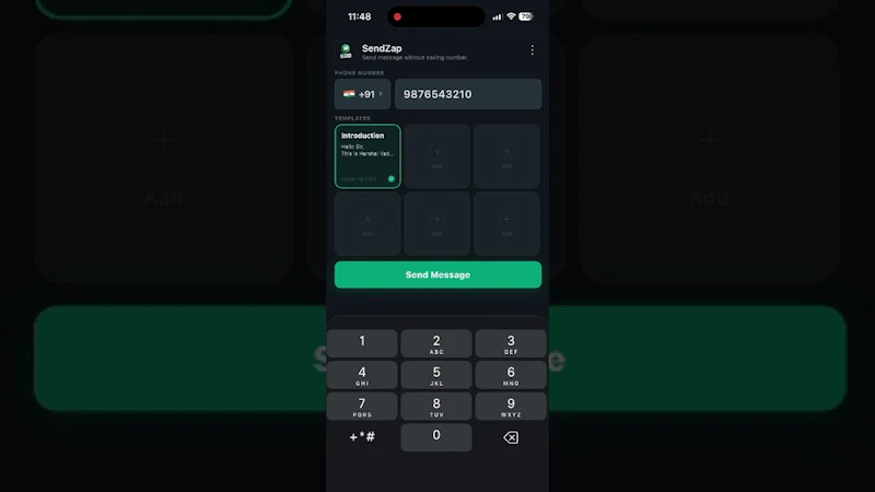 Sendzap screenshot 1 (video preview)