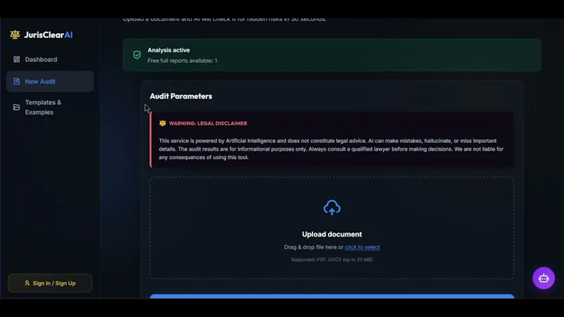 JurisClear AI screenshot 1 (video preview)