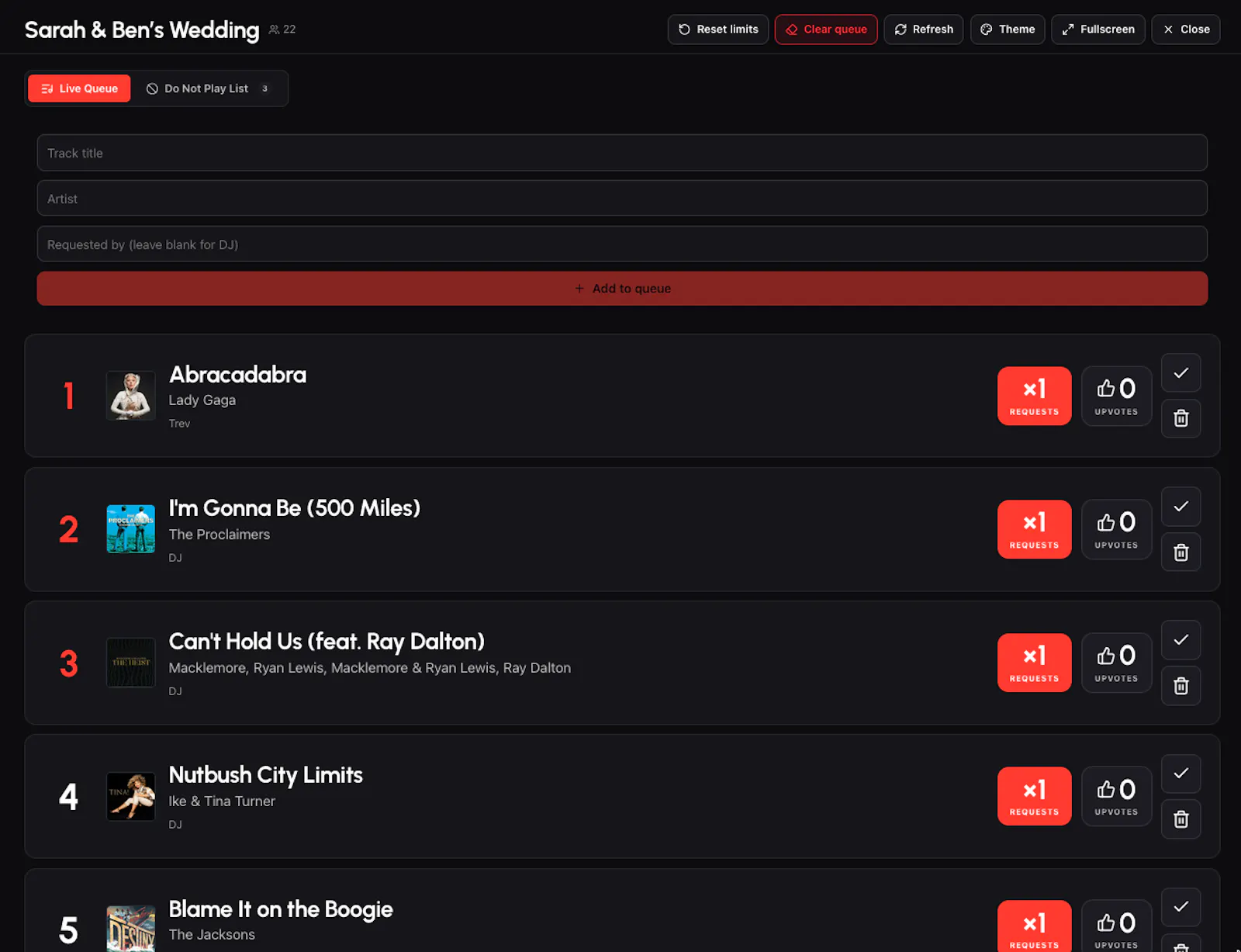 PartyQueue screenshot 2