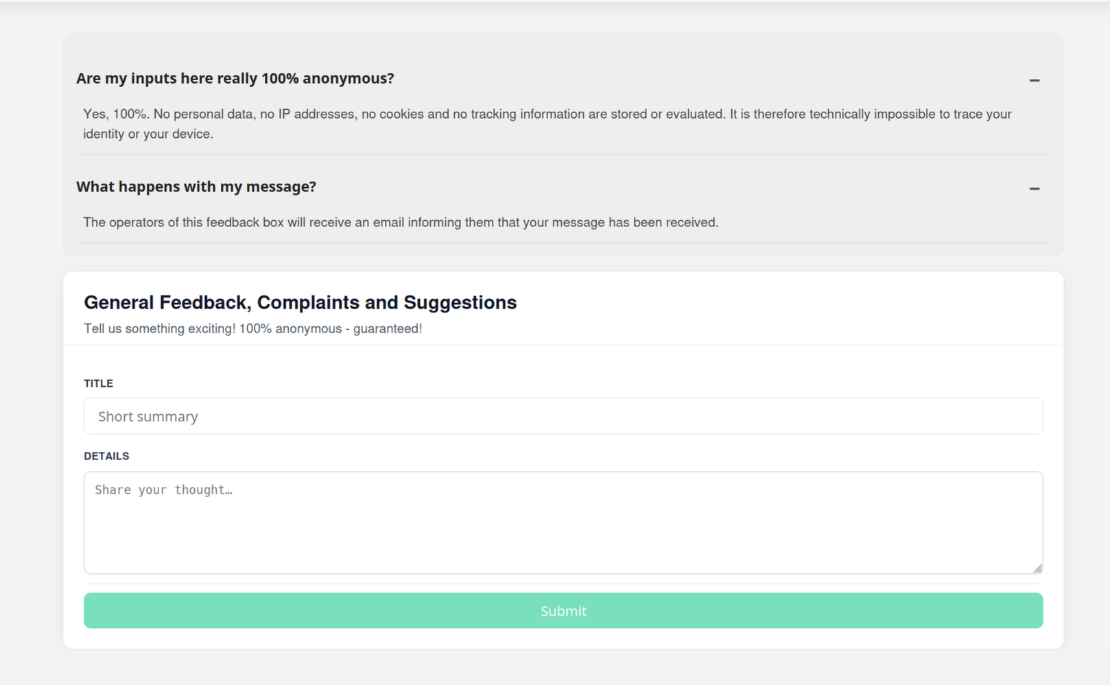 Thought-Share - Screenshot 3 showing product features and functionality