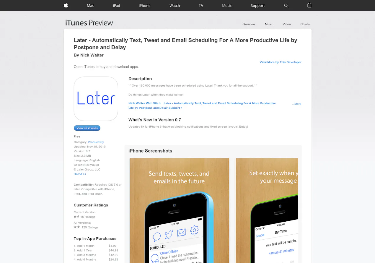 Later product