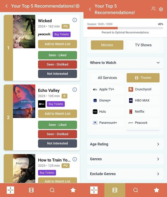 Media keputusan - Tinder untuk hiburan 4