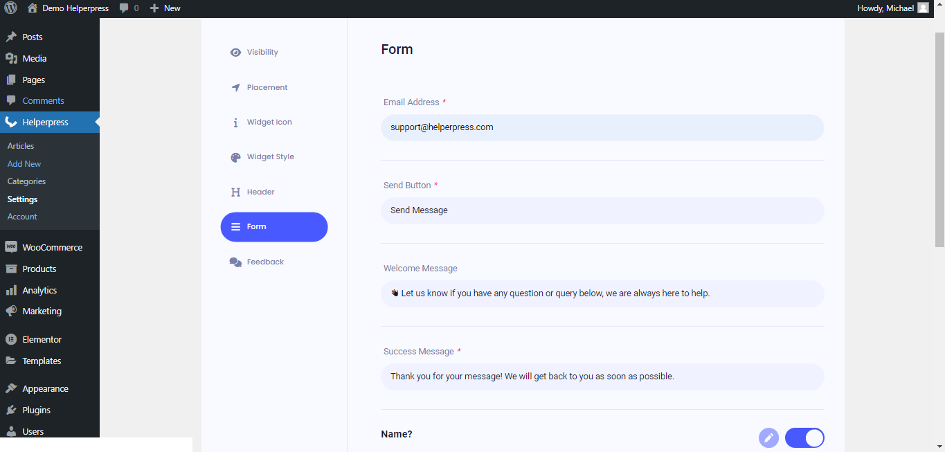 Helperpress - Многофункциональный многофункциональный виджет WordPress Help & Support WordPress медиа 9