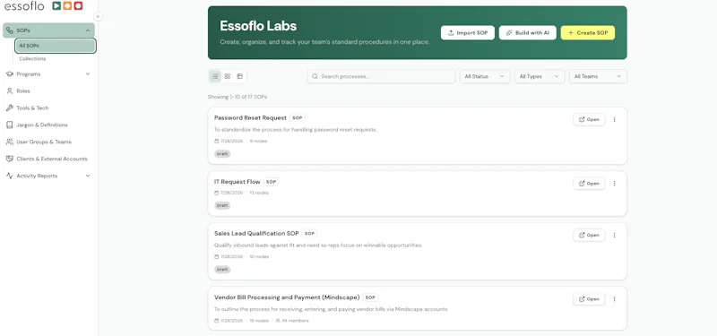 Essoflow SOP Builder screenshot 2