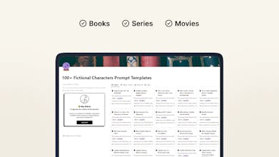 100+ Fictional Characters Prompts gallery image