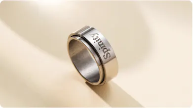 The world’s 1st 2mm fidget spinner ring gallery image