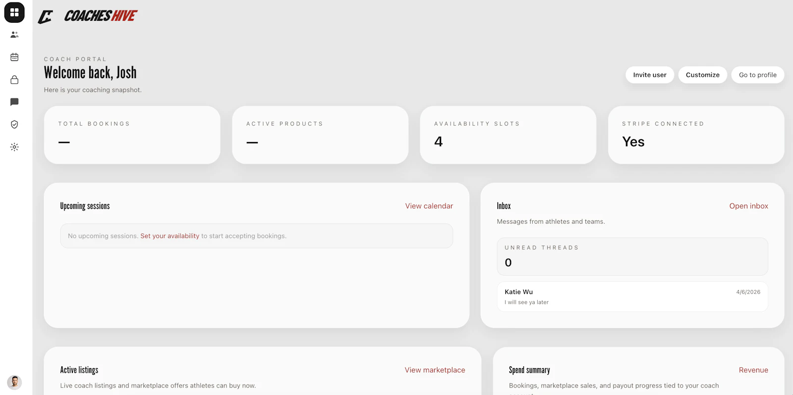 Coaches Hive screenshot 2