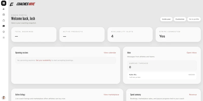 Coaches Hive screenshot 2