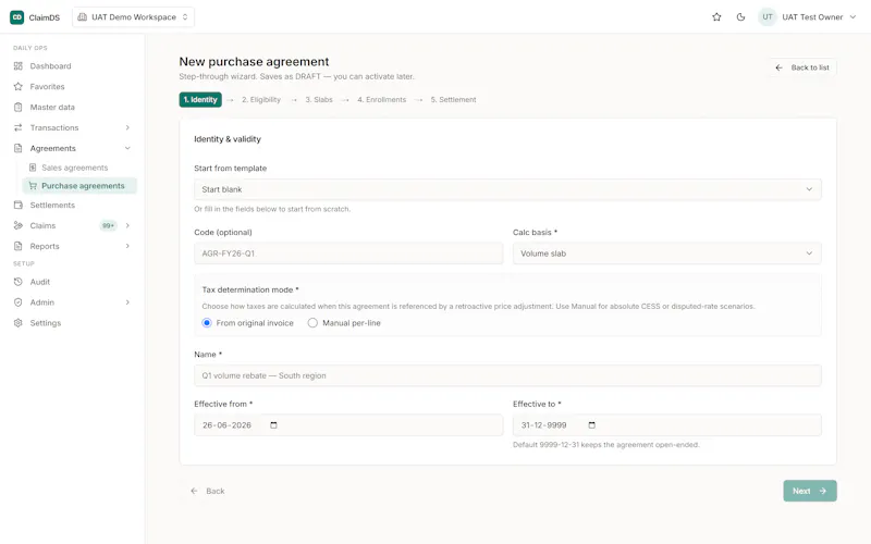 ClaimDS-B2B Rebates, TPM, Claims for SMB screenshot 2