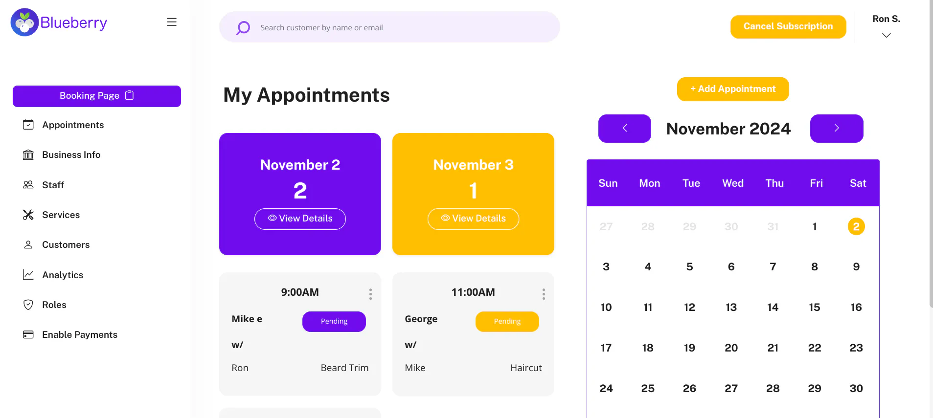 Blueberry Appointments gallery image