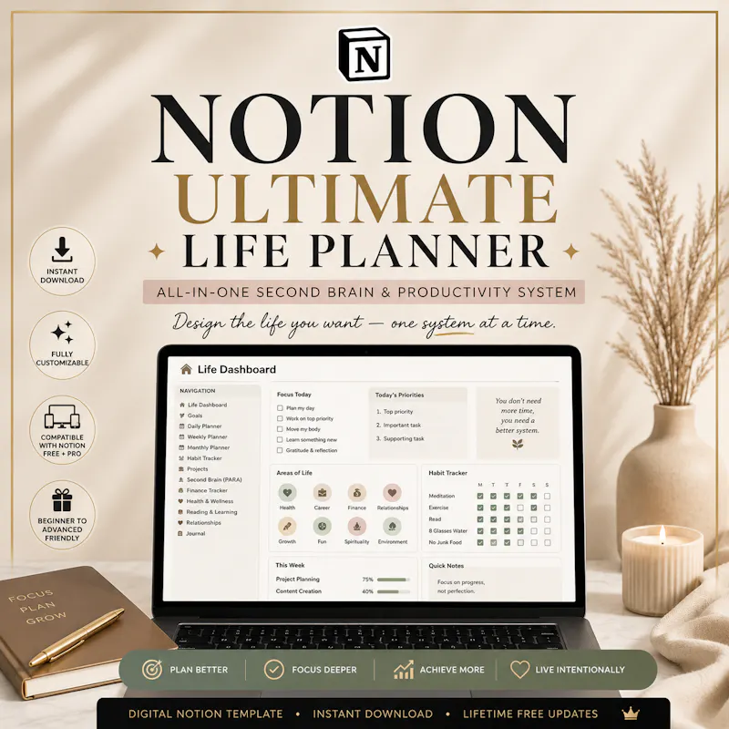 Notion Ultimate Life Planner screenshot 3