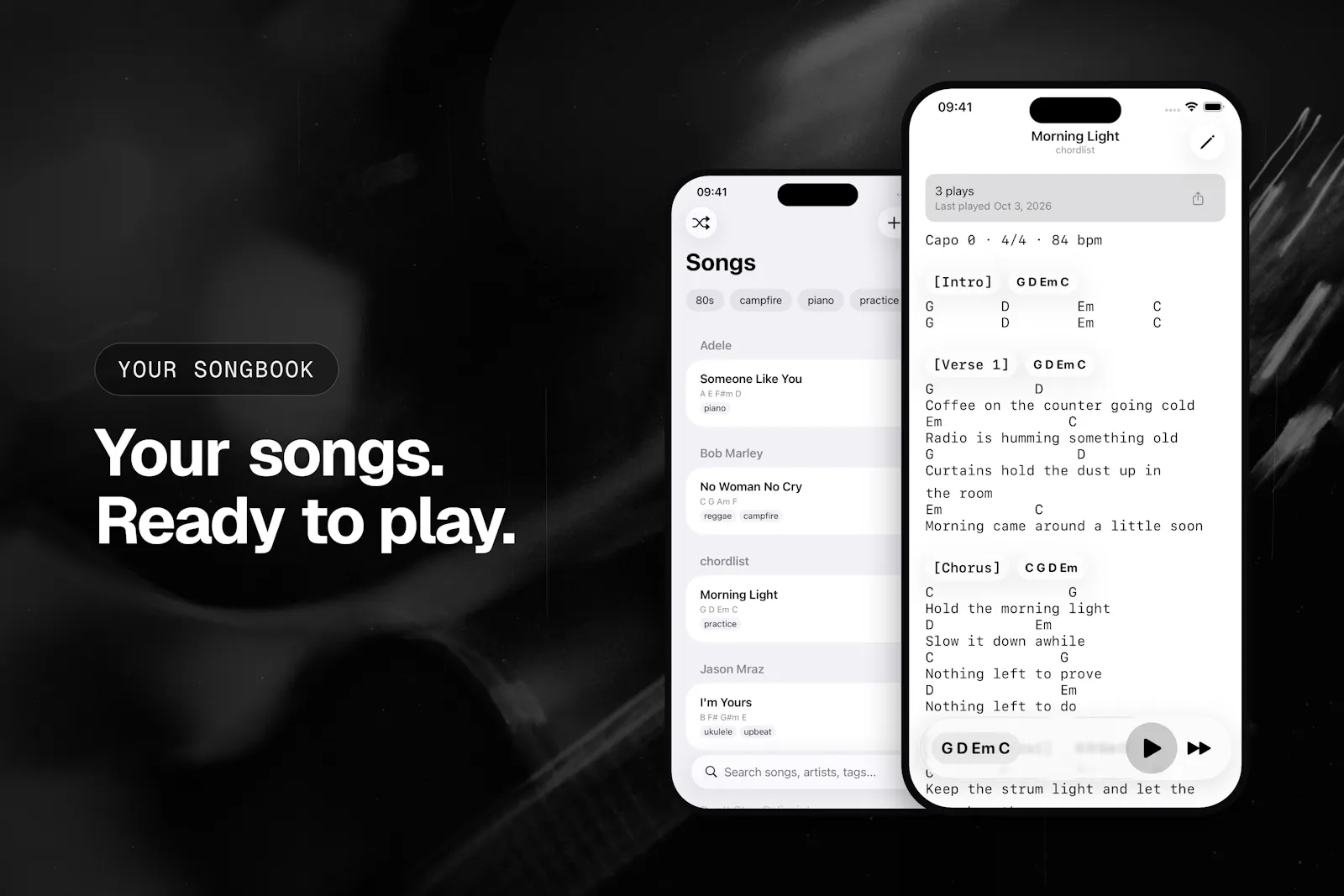 chordlist screenshot 3