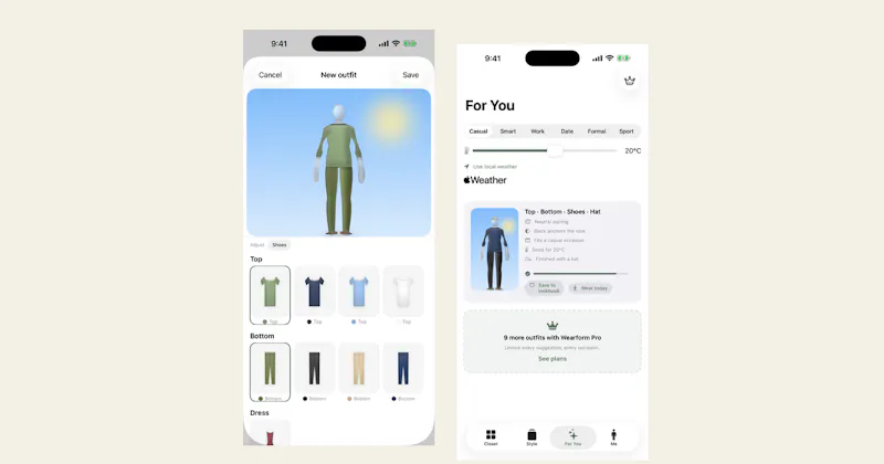 Wearform screenshot 1