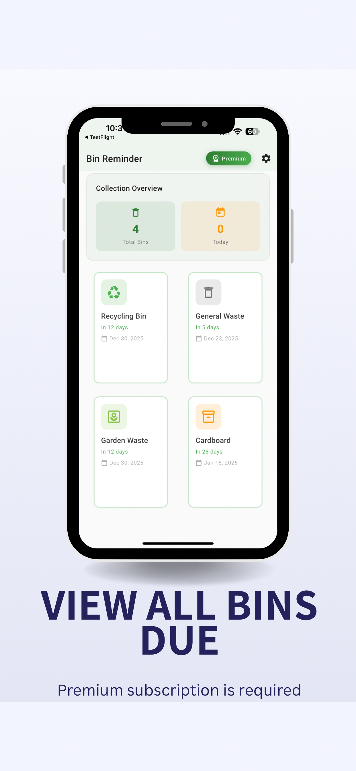 Take my bin - Screenshot 2 showing product features and functionality