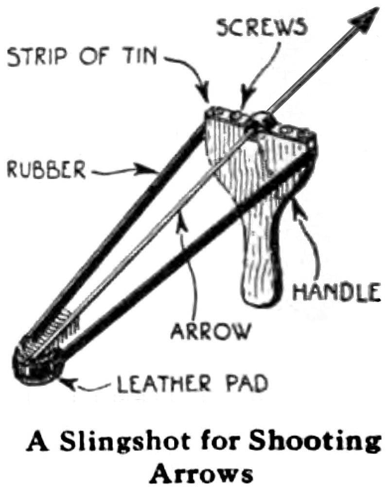 the construction of an arrow-firing slingshot in 1962