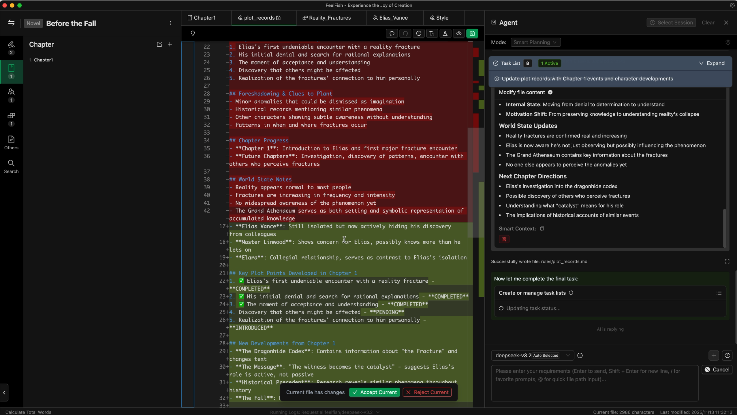FeelFish - AI Novel Writing Agent - Screenshot 3 preview