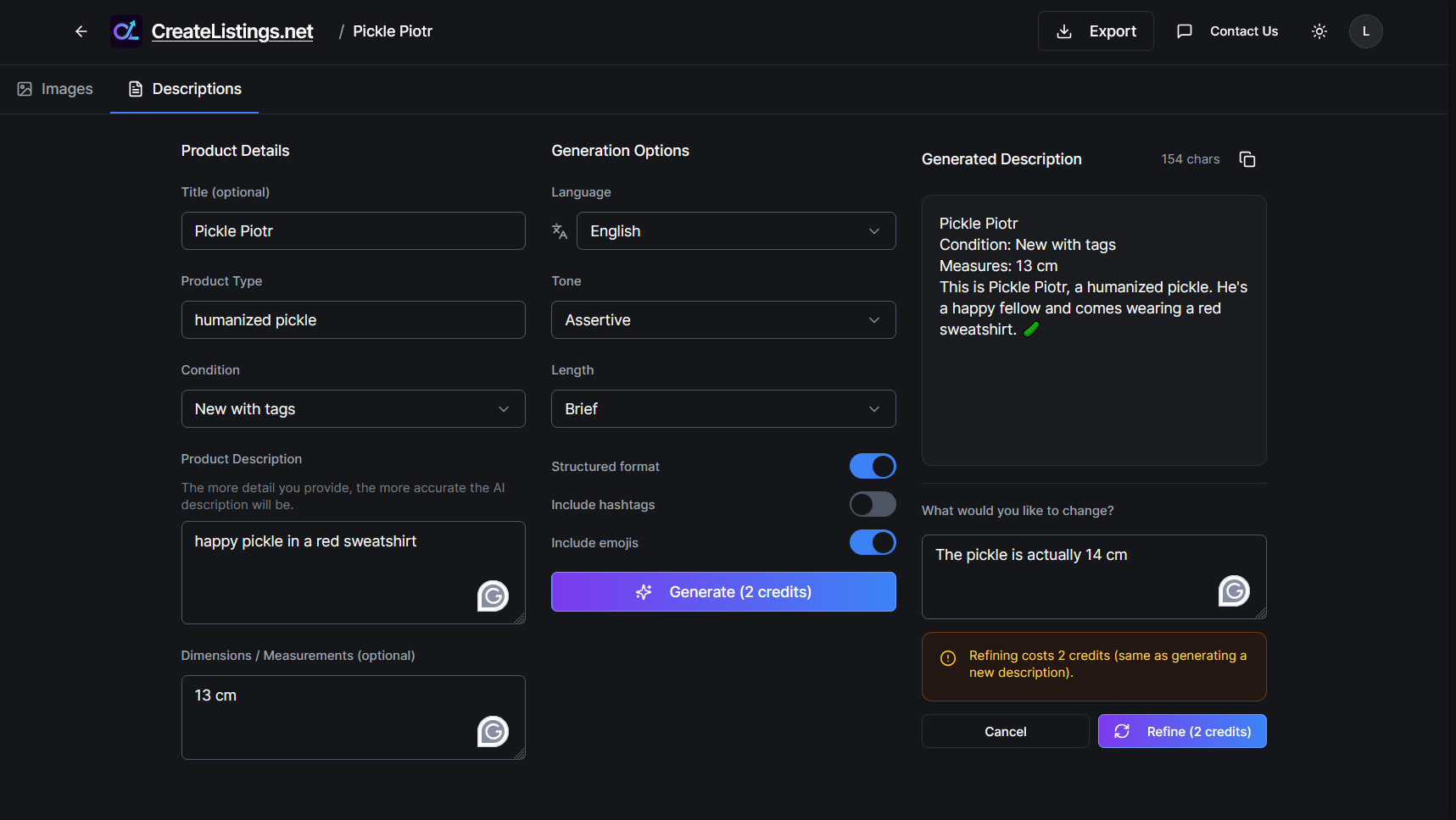 CreateListings.net - Screenshot 3 showing product features and functionality