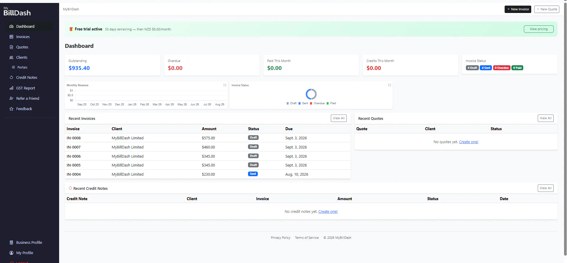 MyBillDash – Invoicing for Small Biz gallery image