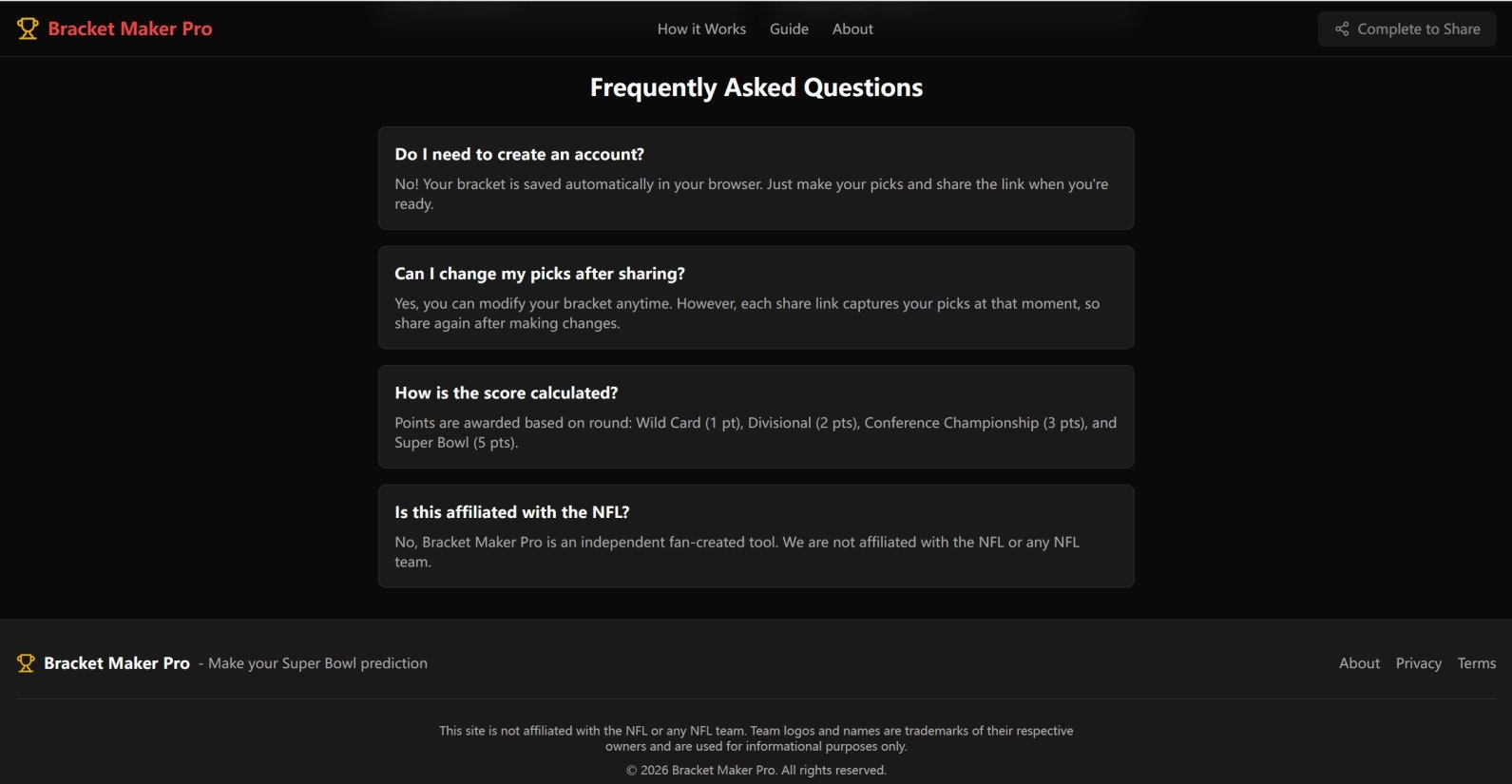 NFL Bracket Maker gallery image