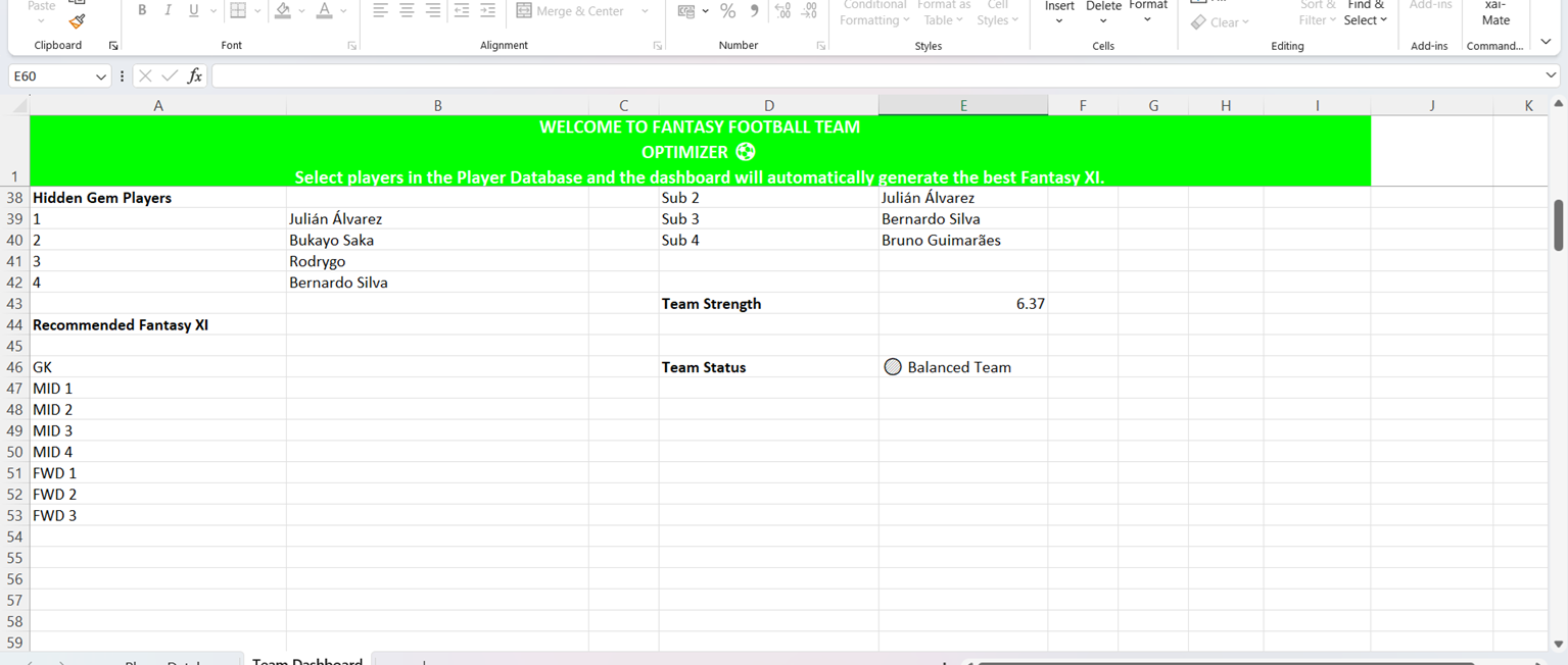 Fantasy Football Team Optimizer gallery image