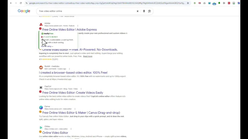 ReallyFree screenshot 1 (video preview)