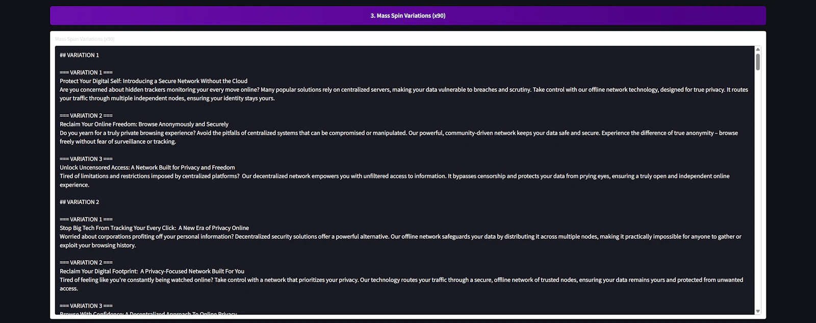 NEXUS IPSUM screenshot 4