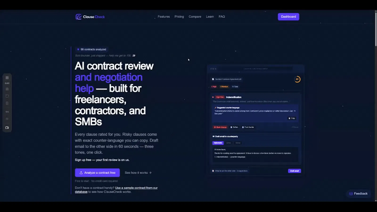 ClauseCheck screenshot 1 (video preview)