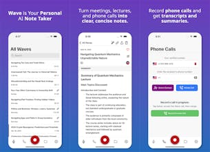 Wave AI Note Taker for iOS and Android gallery image