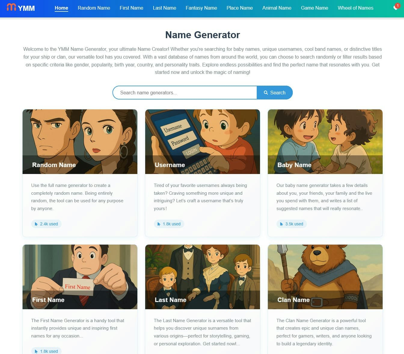 Mídia 2 de YMM gerador de nome - gerador de nome aleatório