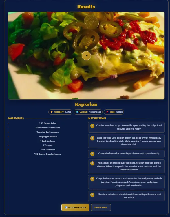 Global Meal Generator gallery image