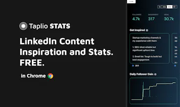 Taplio Stats for LinkedIn gallery image