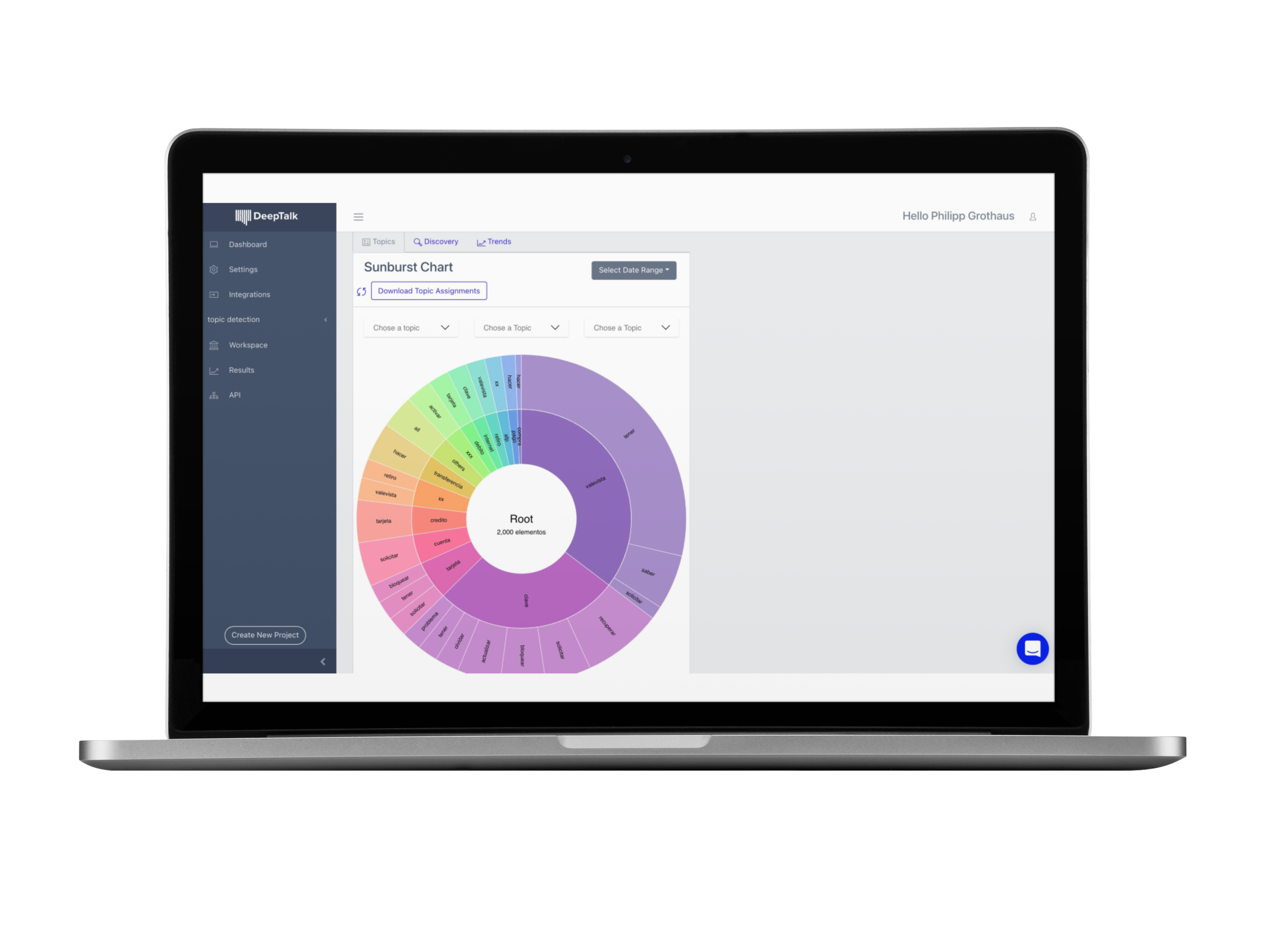 Discorso profondo - Piattaforma AI/NLP senza codice per analisi dei dati di testo 🧠 media 2