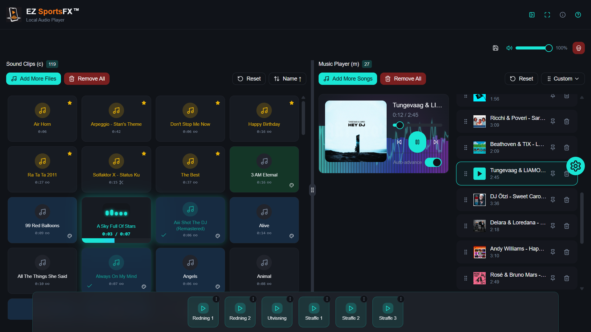 EZ SportsFX - Main product screenshot demonstrating key features and user interface