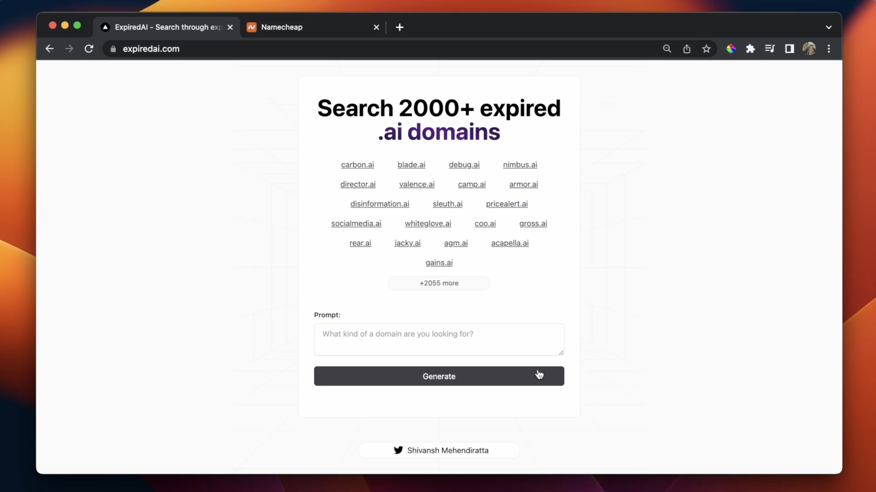 startuptile ExpiredAI-Search through 2000+ expired AI domains