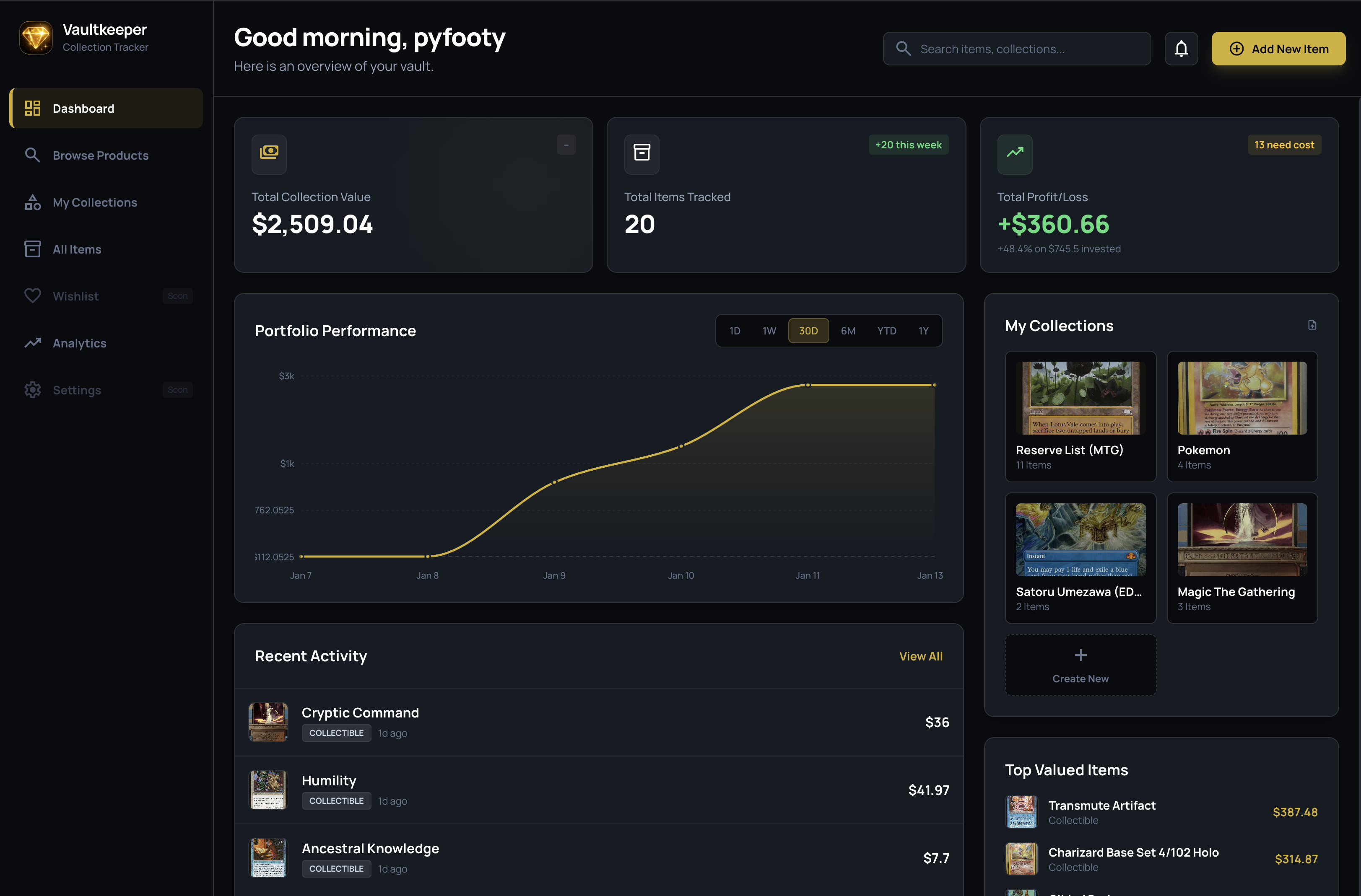 Vaultkeeper - Main product screenshot demonstrating key features and user interface