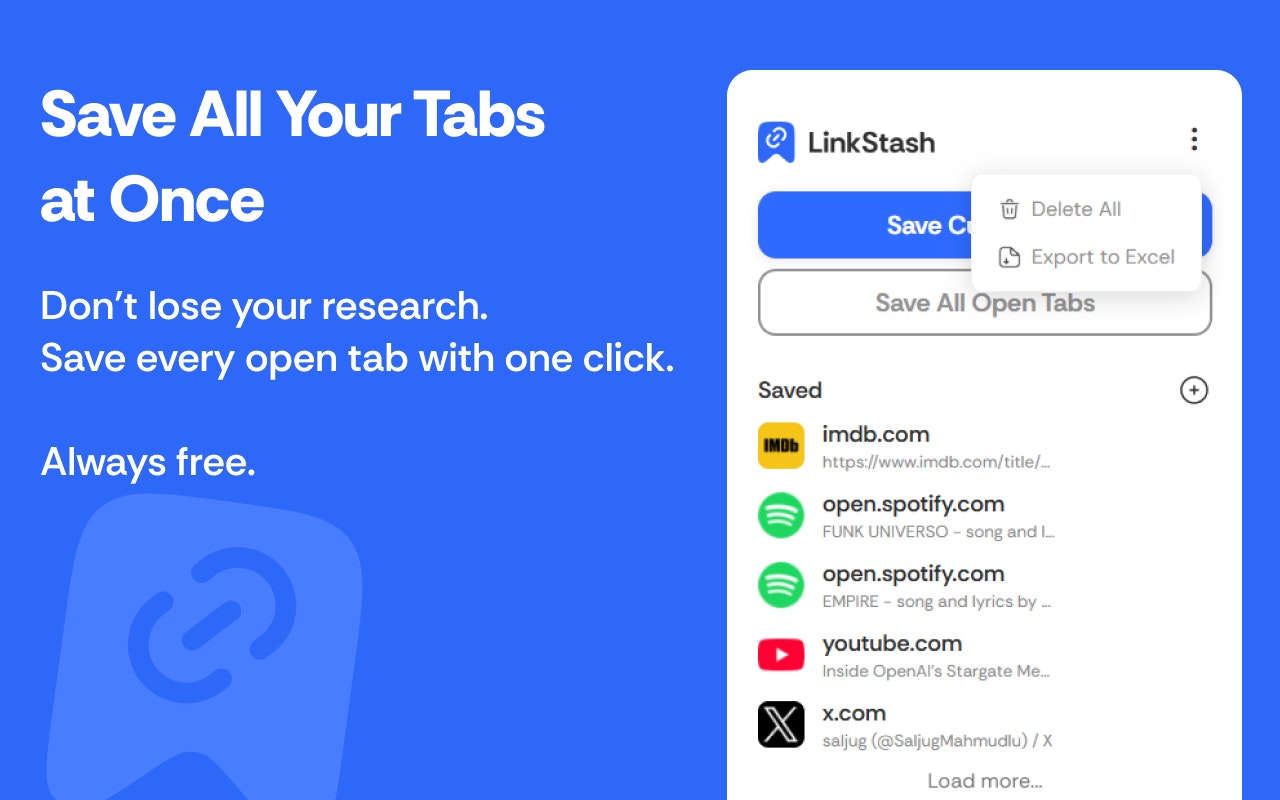 Linkstash - En sevdiğiniz web sitelerini tek tıklamayla kaydedin ve düzenleyin medya 3