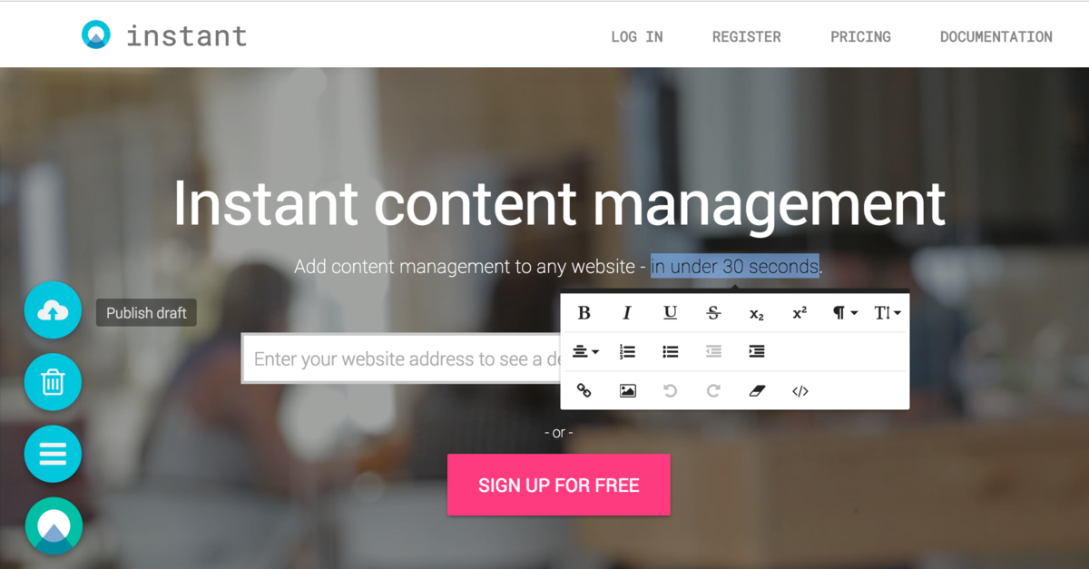 Instant Content Management Image