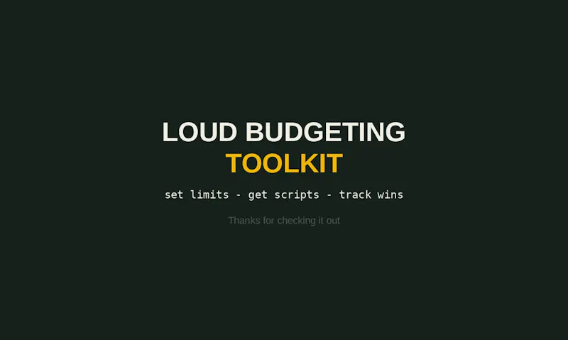 Loud Budgeting Toolkit screenshot 9
