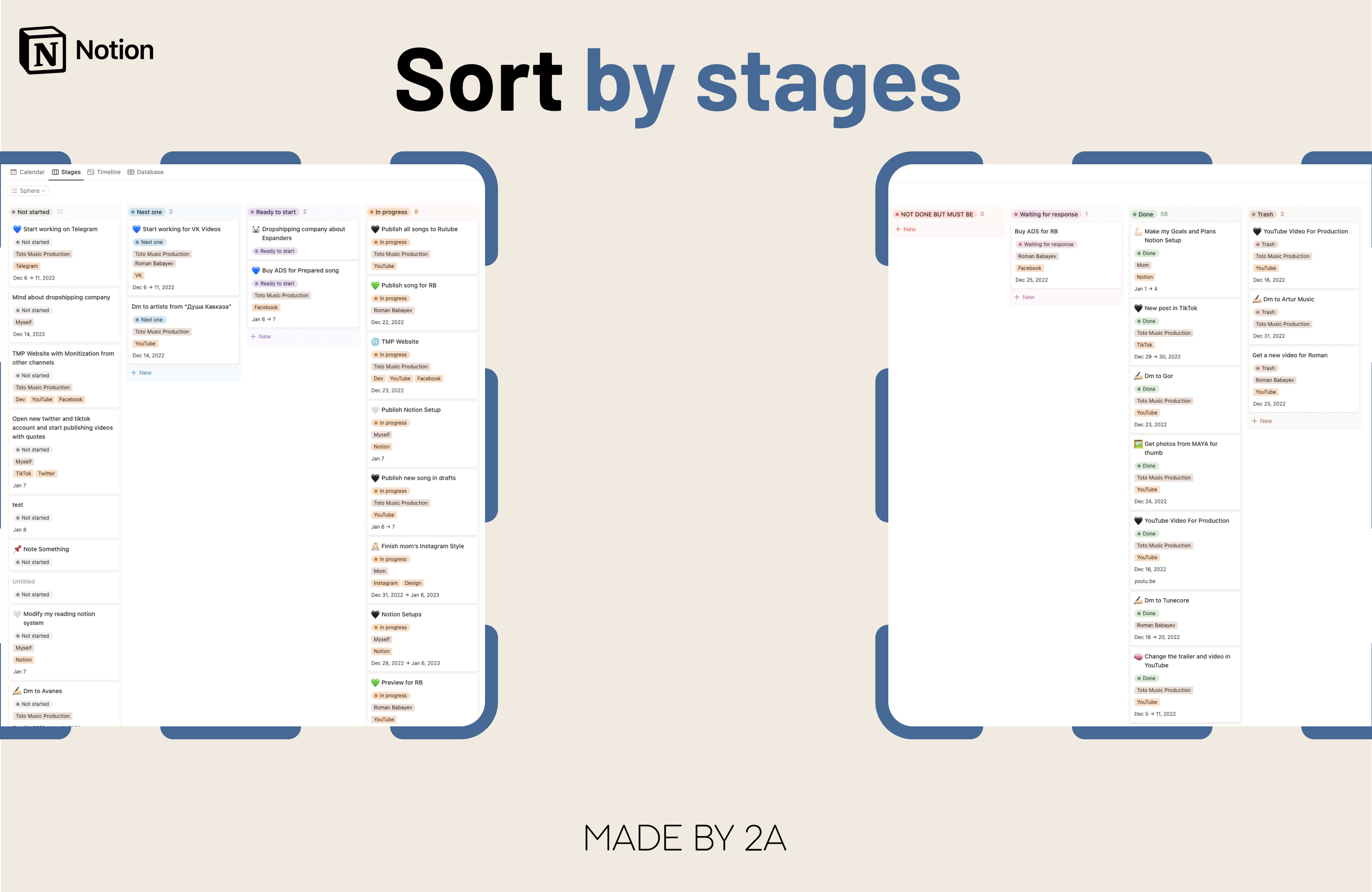Work and Project Tracker Notion Template gallery image
